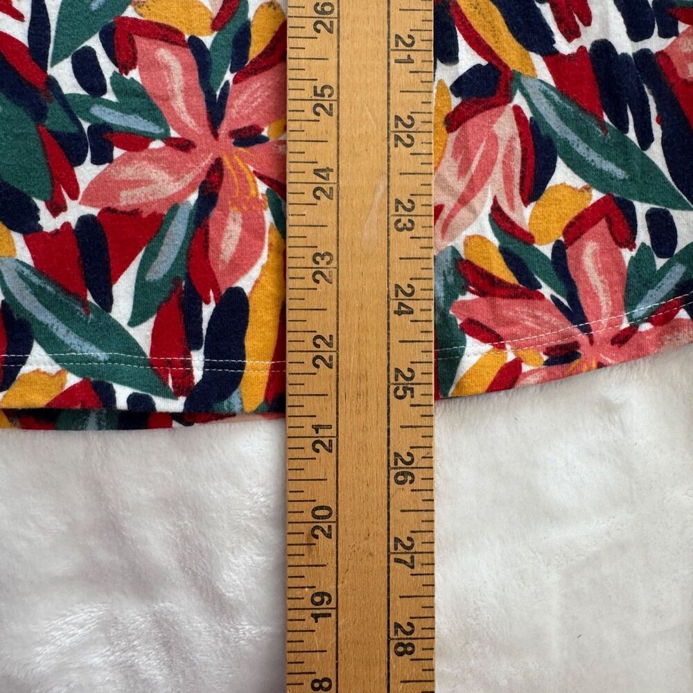 d&co Women's Top Size 1X Colorful Floral Print 3/4 Sleeves - Picture 4 of 4
